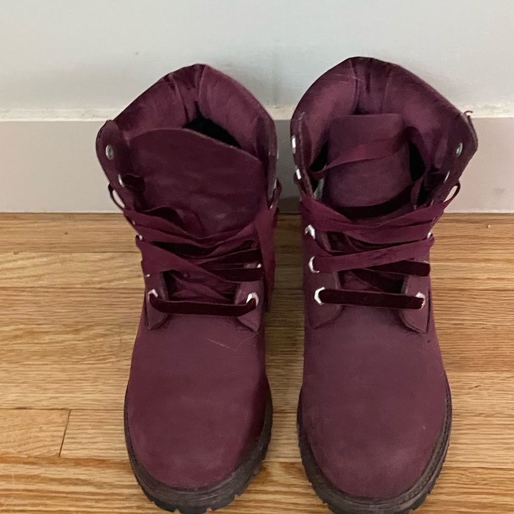 Burgundy Limited Addition Timberlands - Picture 4 of 6